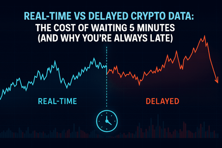 Real-Time vs Delayed Crypto Data The Cost of Waiting 5 Minutes (And Why You’re Always Late)