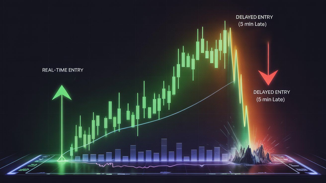 a-dramatic-cryptocurrency-trading-chart - delayed entry