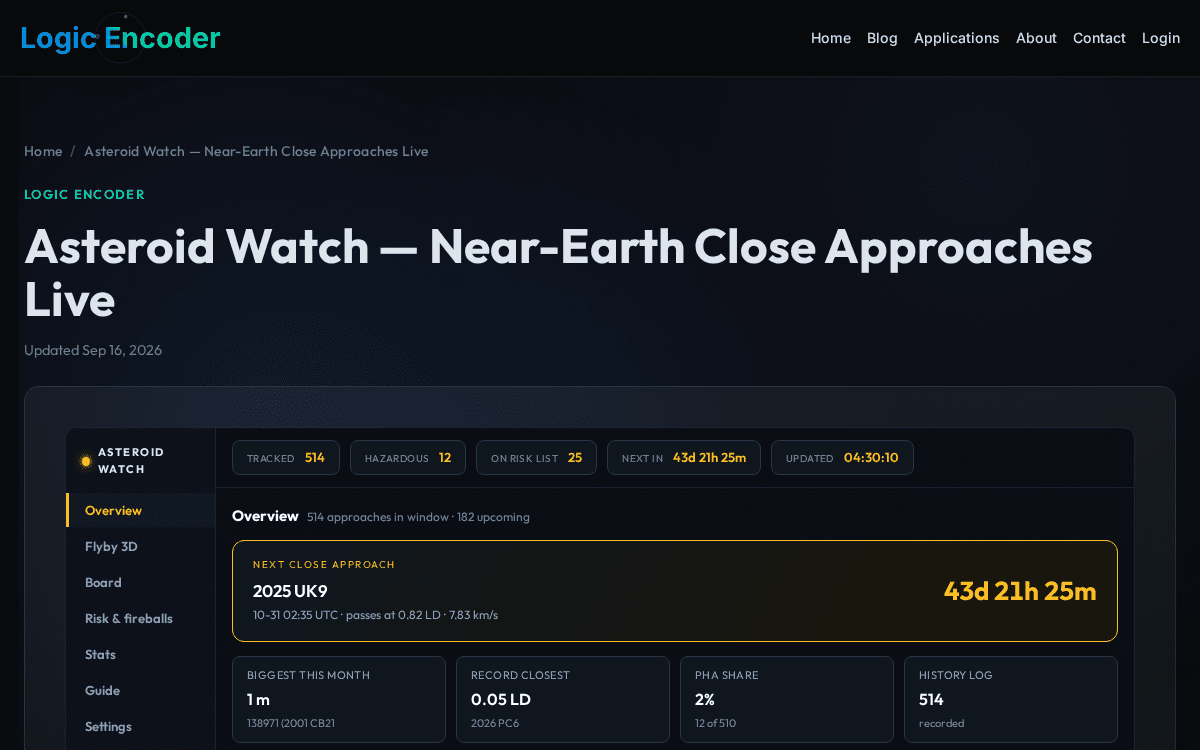 Asteroid Watch preview