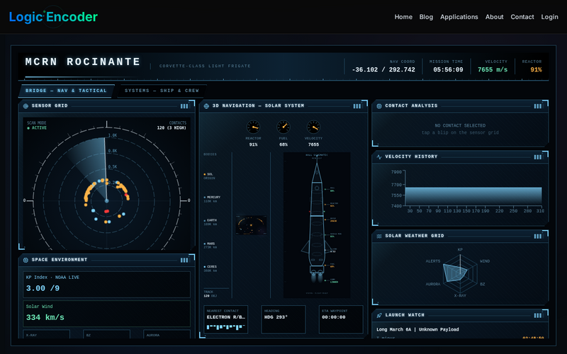Rocinante Command Center preview